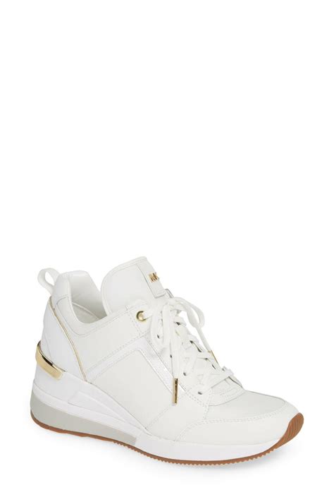 michael michael kors georgie canvas and leather trainer|MICHAEL MICHAEL KORS .